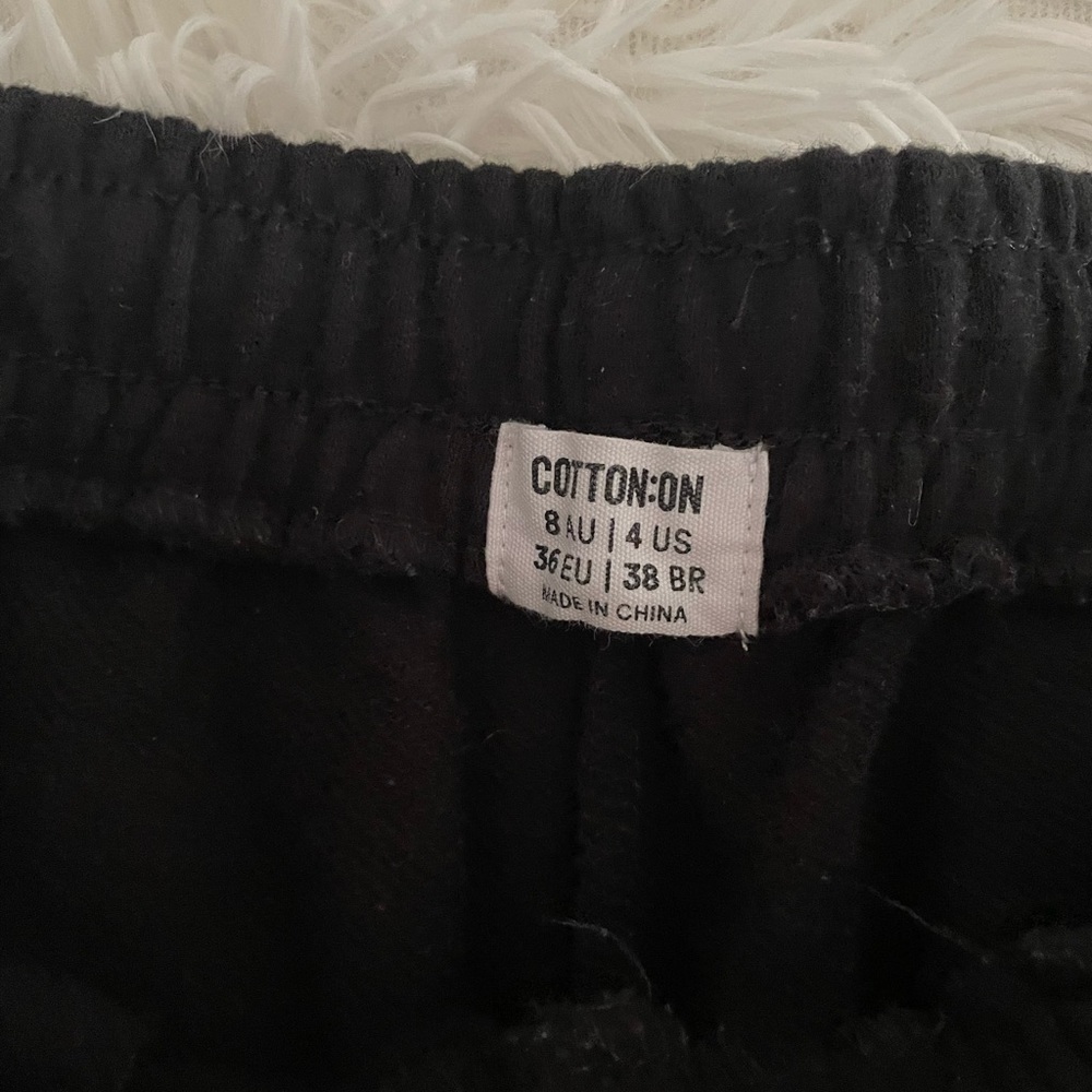 Black cotton shorts